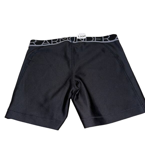 NWOT, Under Armour Girls' Biker Shorts, Softball Slider, Black, Youth Sliding - Picture 2 of 2